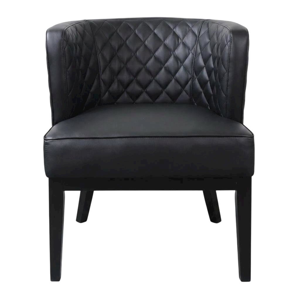 Plush Upholstered Accent Chair with Cushioned Back for Dining Room