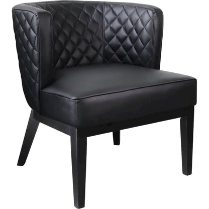 Plush Upholstered Accent Chair with Cushioned Back for Dining Room