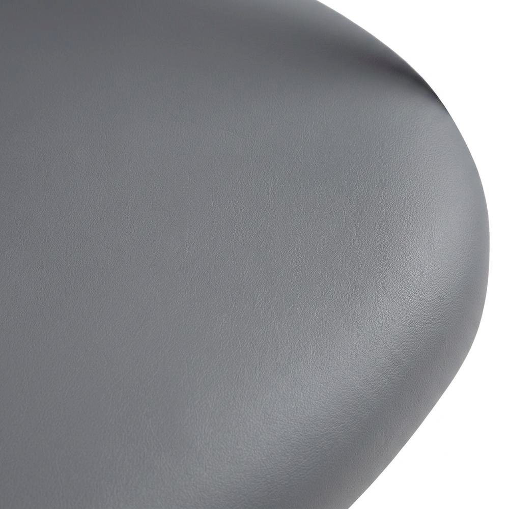 LeatherPlus Armless Side Chair with Sled Base, Desk Chair No Wheels, Grey