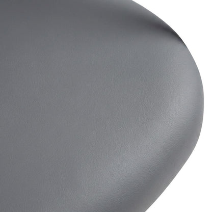 LeatherPlus Armless Side Chair with Sled Base, Desk Chair No Wheels, Grey