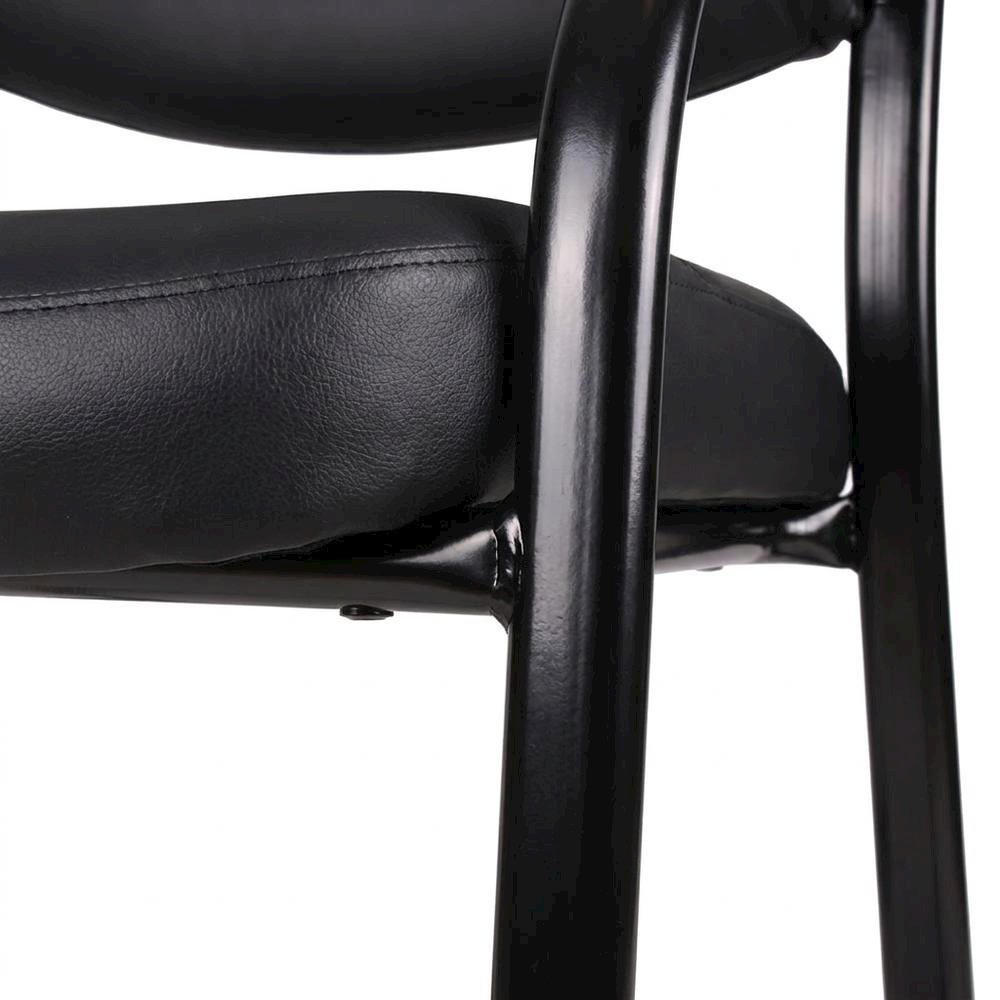 LeatherPlus Side Chair with Arms, Sled Base Office Guest Chair