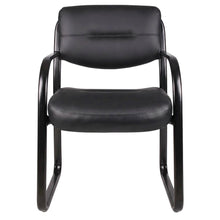 LeatherPlus Side Chair with Arms, Sled Base Office Guest Chair
