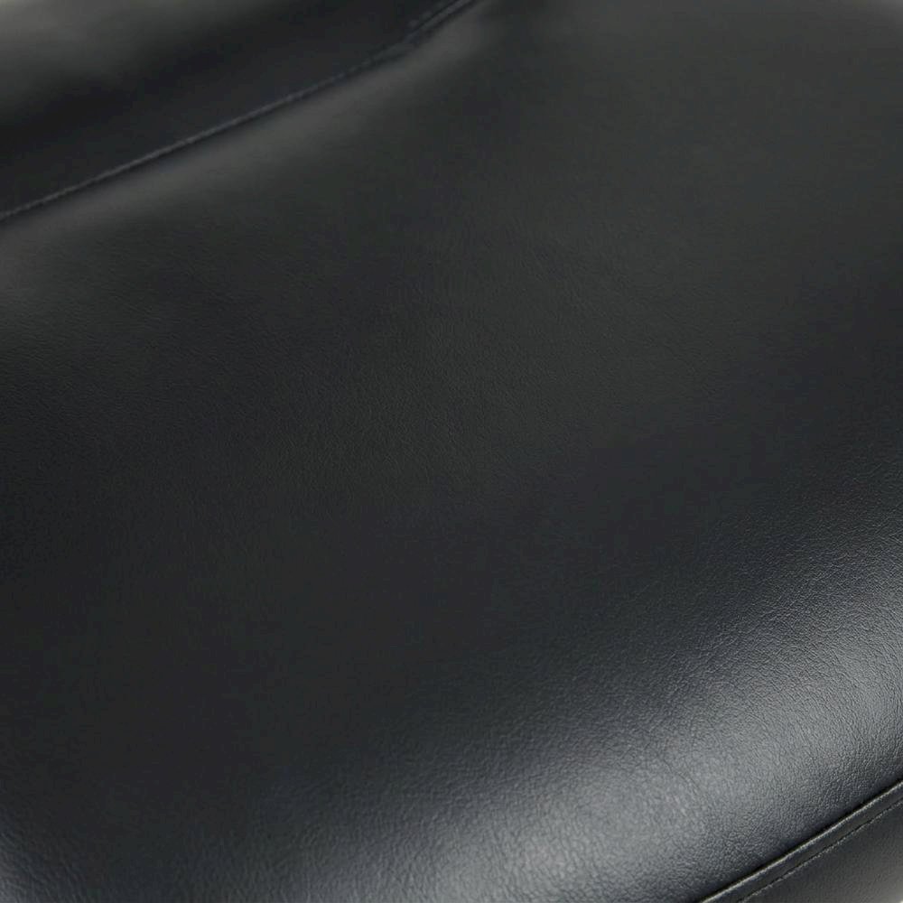 LeatherPlus Armless Side Chair with Sled Base, Desk Chair No Wheels, Black