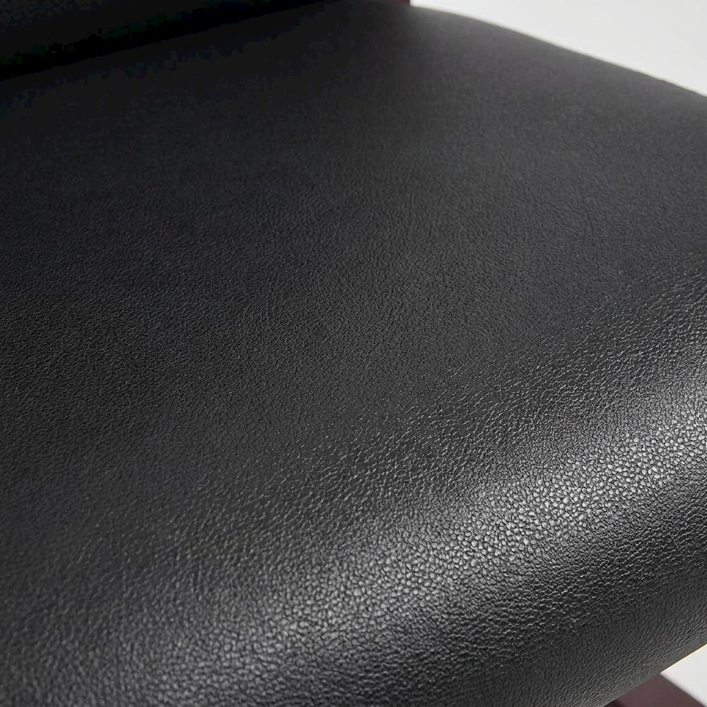Fabric-Upholstered Desk Chair No Wheels with Mahogany Frame for Entryway
