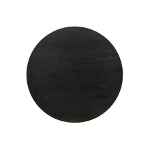 Round Coffee Table, Natural Wood Grain, Ebony Black