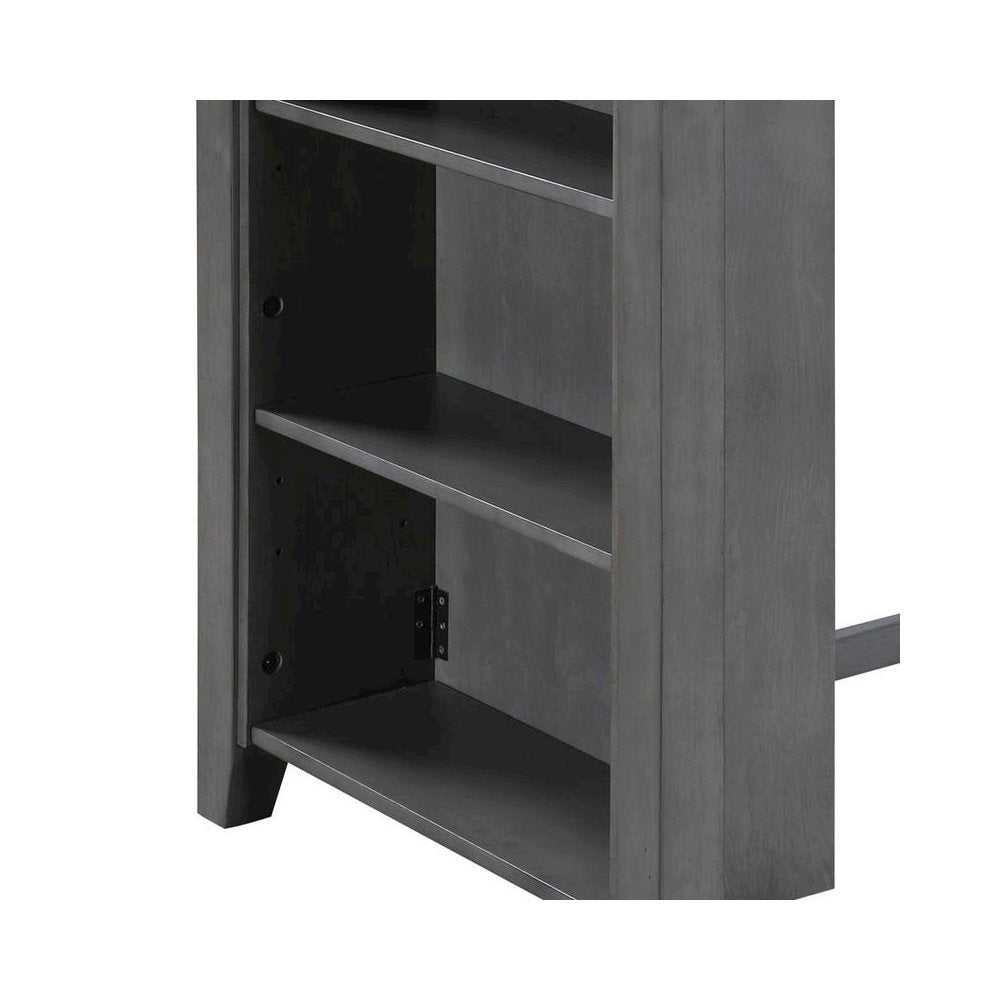 3 Piece Dining Set, Counter Height, USB Ports, Gray