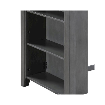 3 Piece Dining Set, Counter Height, USB Ports, Gray