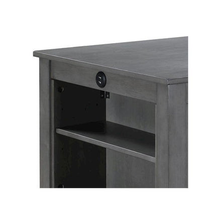 3 Piece Dining Set, Counter Height, USB Ports, Gray