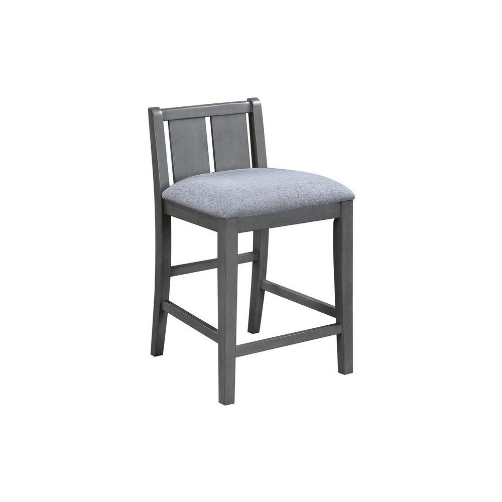 3 Piece Dining Set, Counter Height, USB Ports, Gray