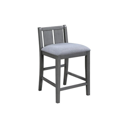 3 Piece Dining Set, Counter Height, USB Ports, Gray