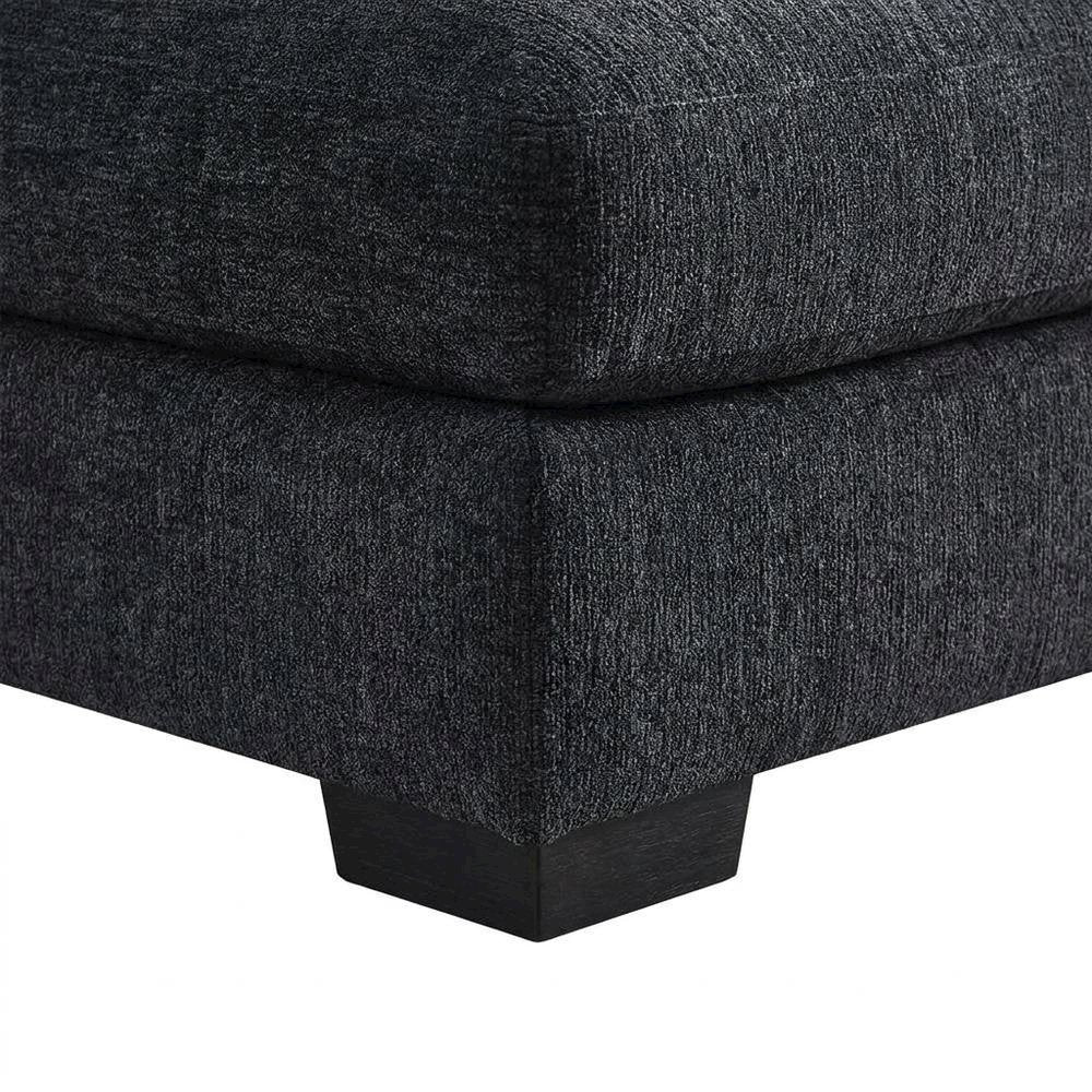 Grey Fabric Corner Sectional Sofa with Right-Facing Chaise and Cupholders