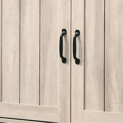 Corby Dusty Gray Oak Finish 3-Door Shoe Cabinet