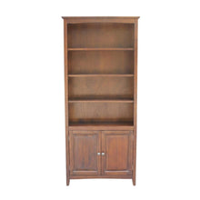 Espresso Shaker Bookcase with Tall Storage and Classic Design