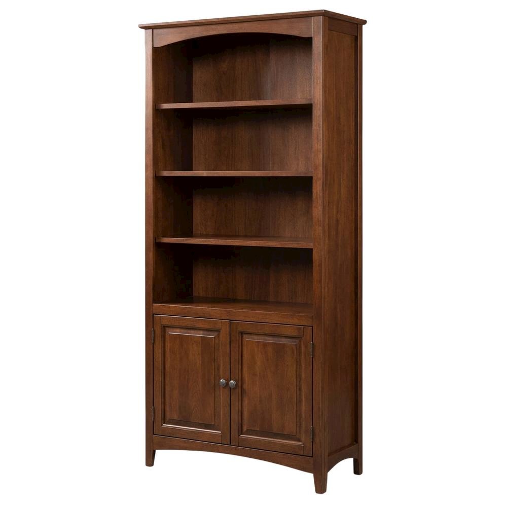 Espresso Shaker Bookcase with Tall Storage and Classic Design