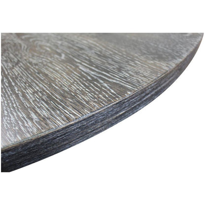 Best Master Farmhouse Style Wood Round Dining Table in Weathered Gray