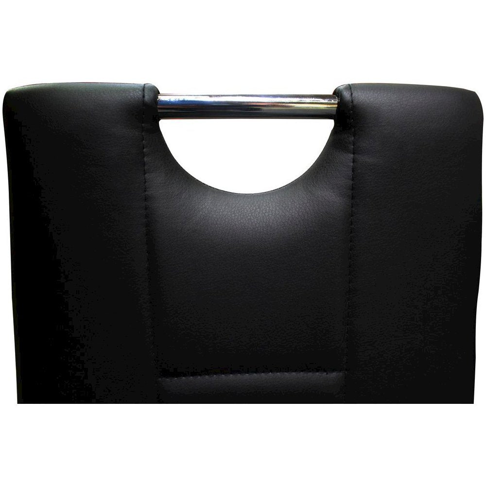 Best Master Beverly Faux Leather Upholstered Side Chair - Black (Set of 2)