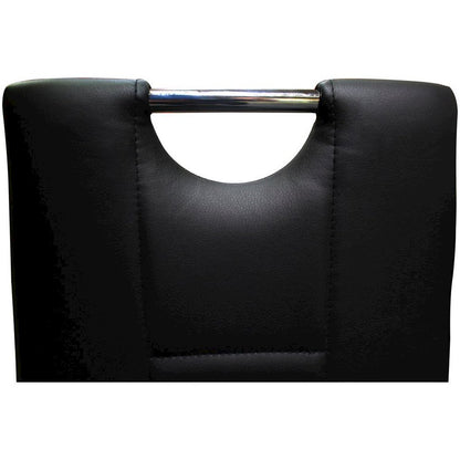 Best Master Beverly Faux Leather Upholstered Side Chair - Black (Set of 2)