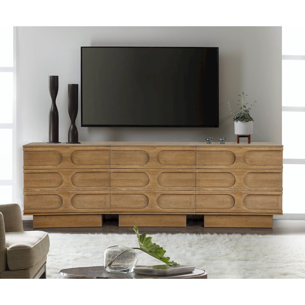 Capri 31" Wide 3-Drawer Accent Chest Natural Wood Finish Boho Modern Storage