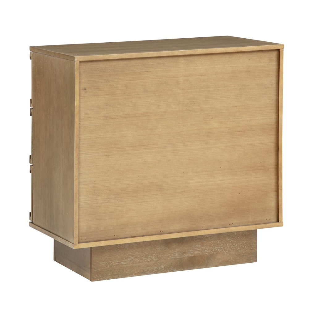 Capri 31" Wide 3-Drawer Accent Chest Natural Wood Finish Boho Modern Storage