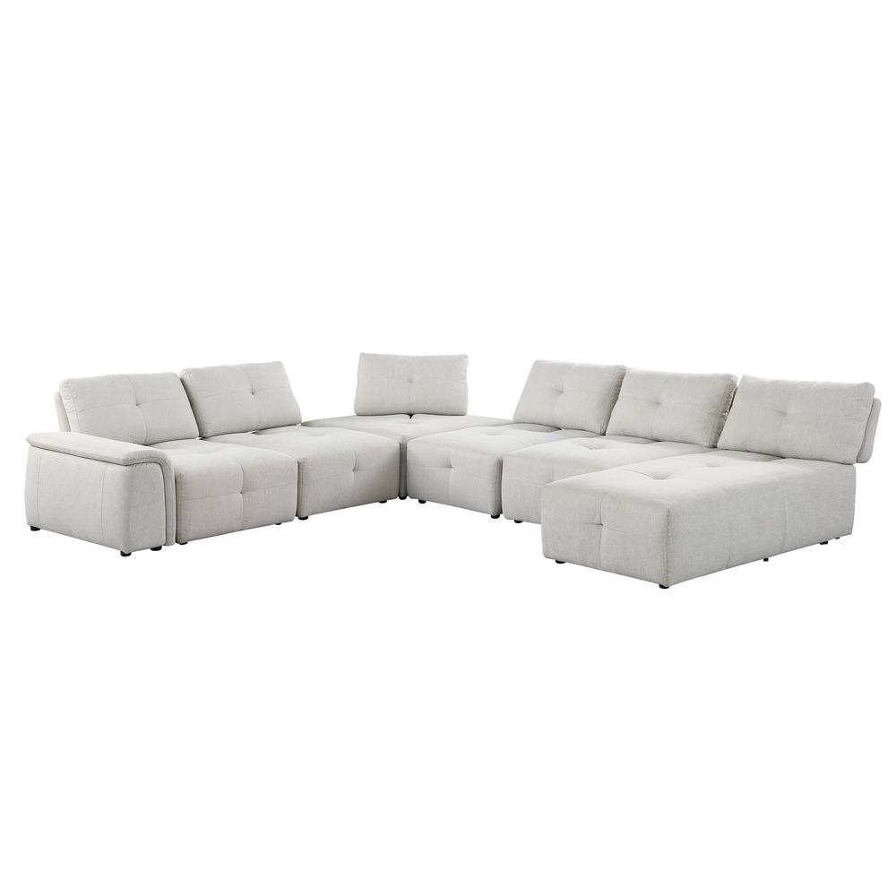 Nour Beige 7-Piece Sectional Set