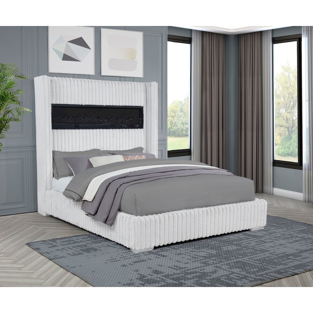 Uphoria Rabbit Velvet California King Bed, Cream