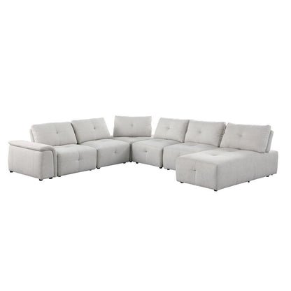 Nour Beige 7-Piece Sectional Set