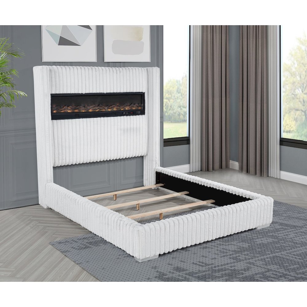 Uphoria Rabbit Velvet California King Bed, Cream