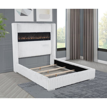 Uphoria Rabbit Velvet California King Bed, Cream