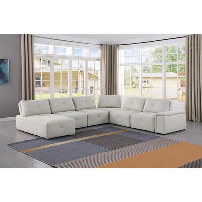 Nour Beige 7-Piece Sectional Set