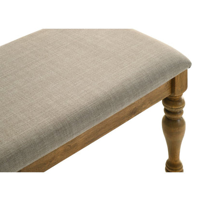 Huntington Transitional Dining Bench with Cushioned Seating, Antique Natural Oak