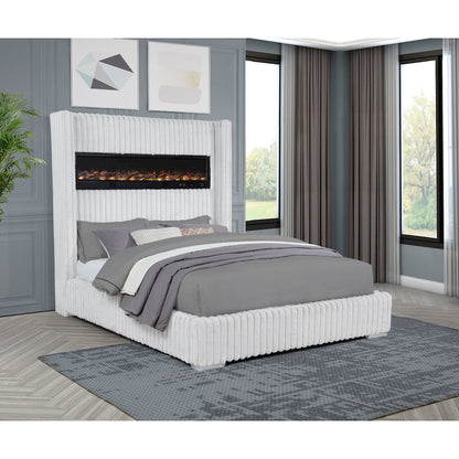 Uphoria Rabbit Velvet California King Bed, Cream
