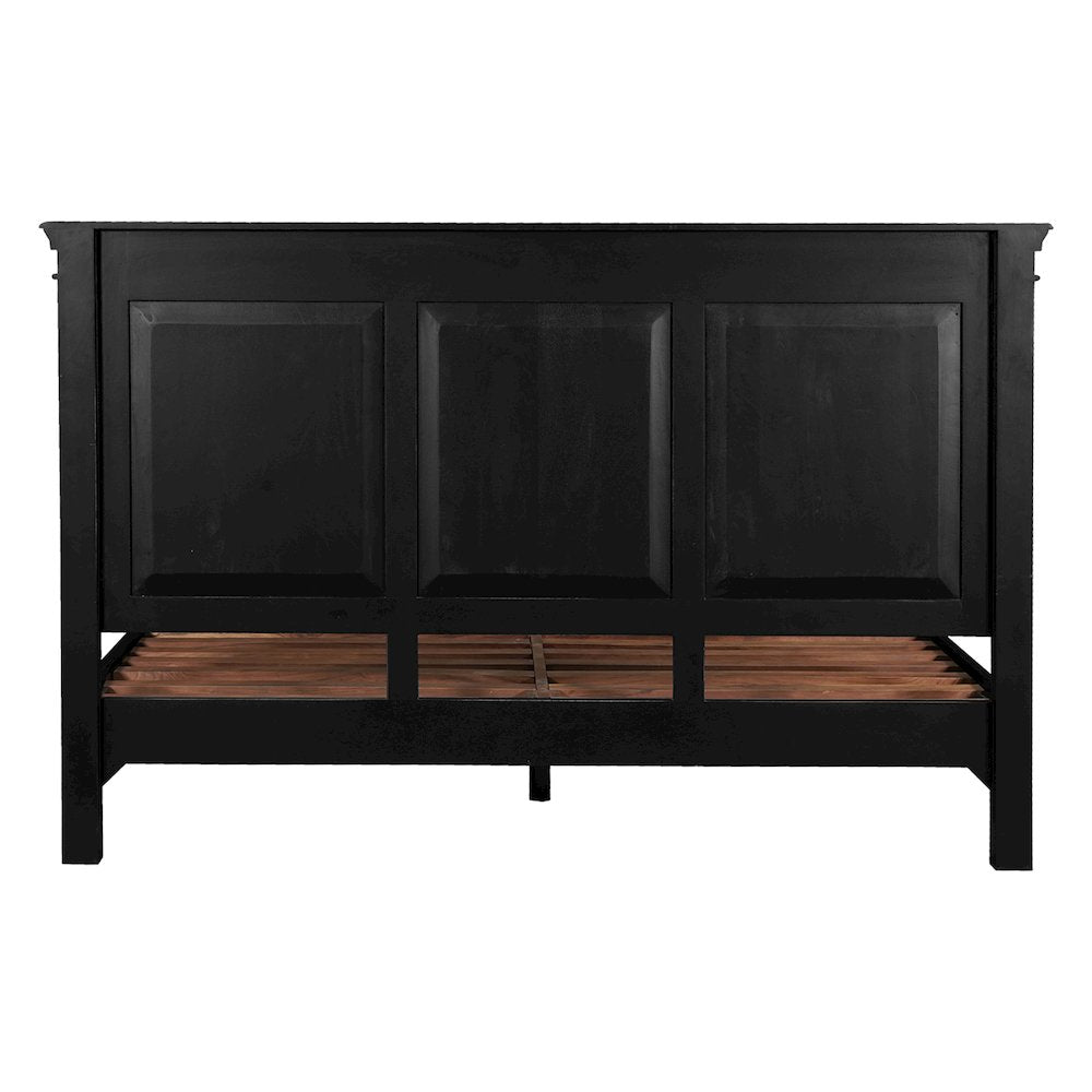 Trento King Bed in Distressed Black