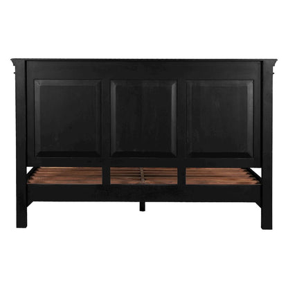 Trento King Bed in Distressed Black