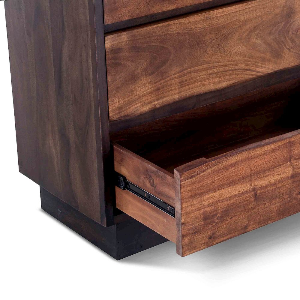 Palermo Tall Chest in Acacia with Raw Walnut Finish
