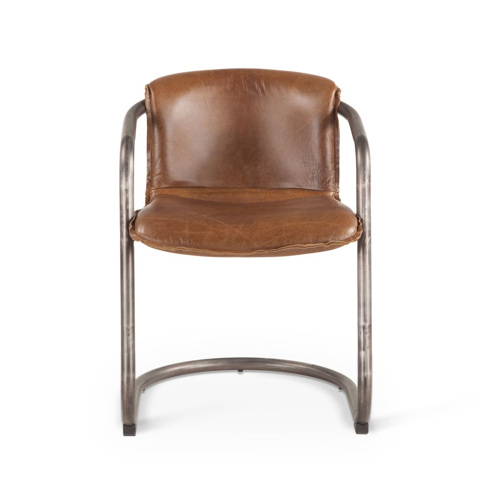 Chiavari Leather Dining Chair in Chestnut
