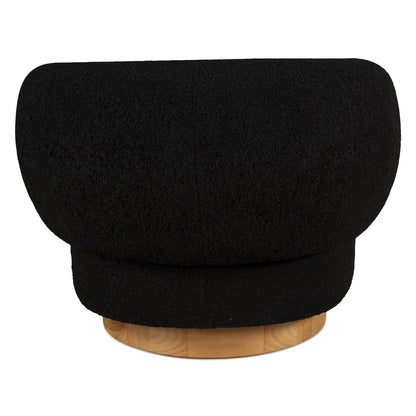 Florence Accent Chair in Black Boucle Fabric