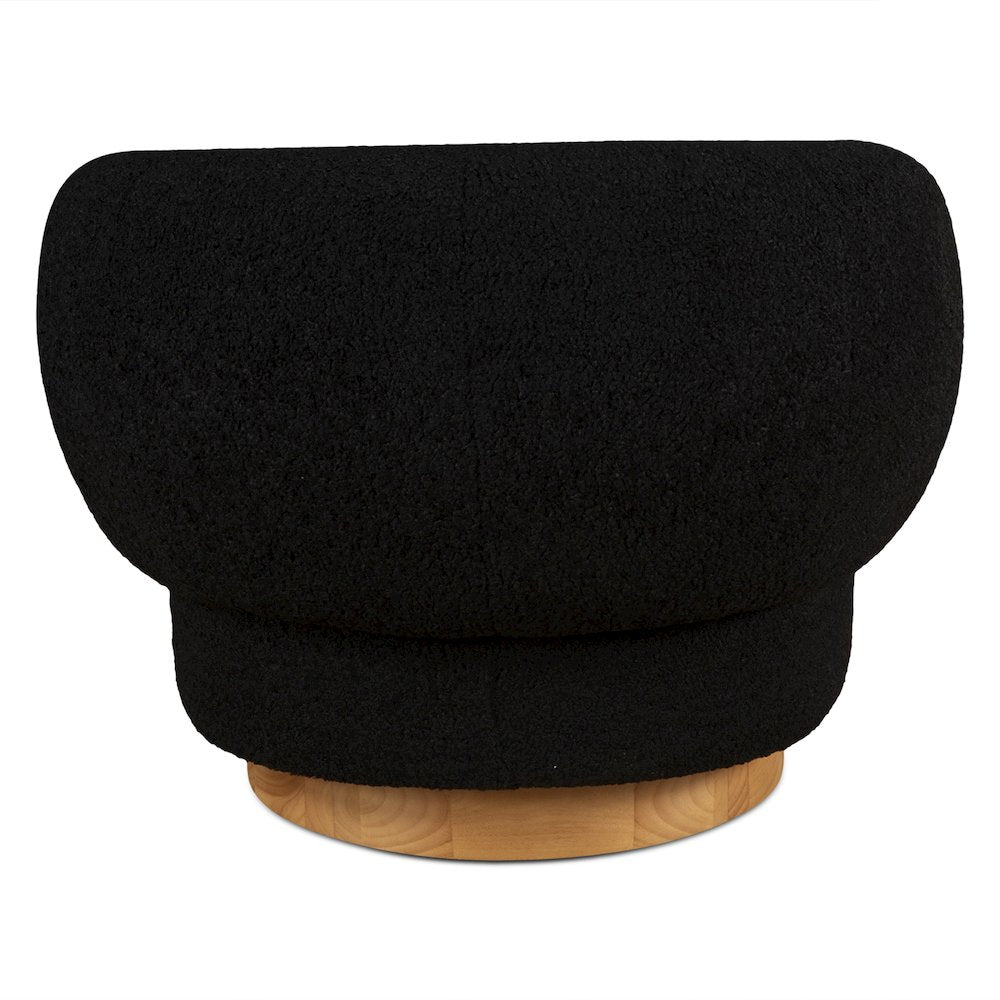 Florence Accent Chair in Black Boucle Fabric