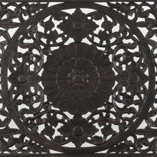 Haveli Carved King Bed in Vintage Brown
