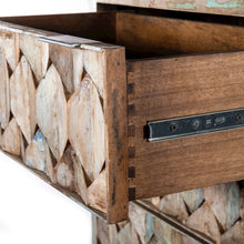 Cordoba Tall Chest in Reclaimed Wood with Vintage Teal Finish