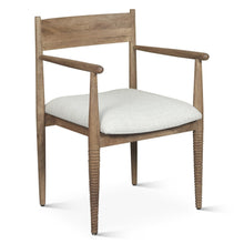 Provence 22" Upholstered Dining Chair in Natural Brown