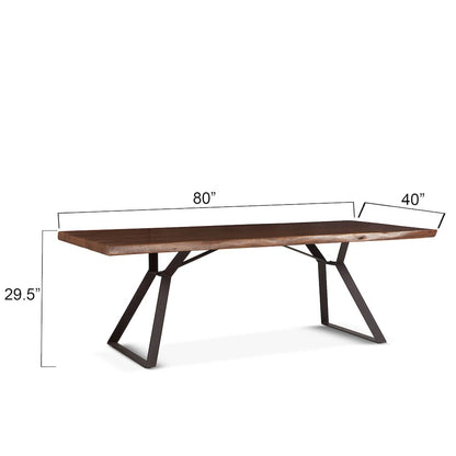 Nottingham 80" Dining Table with Walnut Finish
