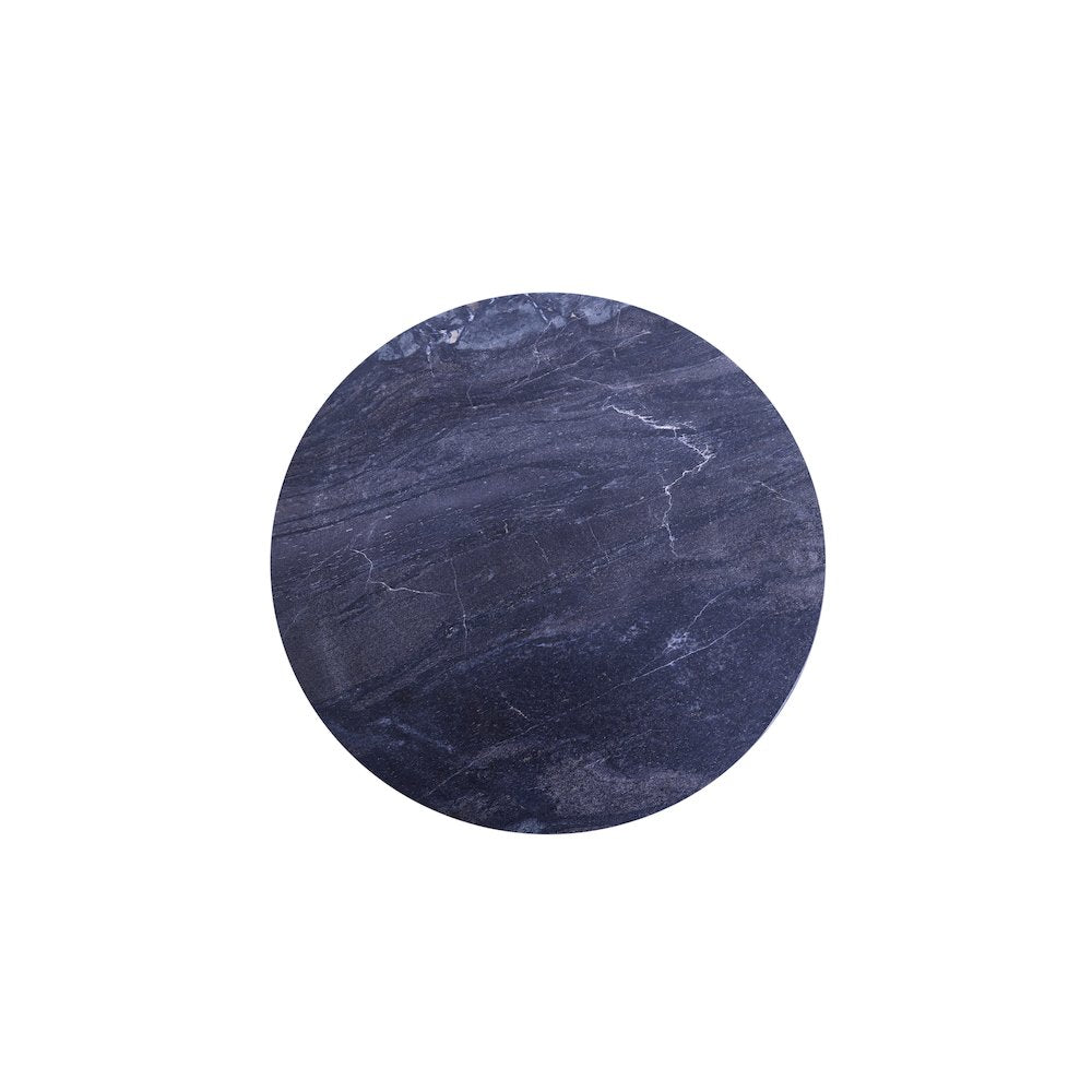 Glacier 18" Accent Table with Lava Marble