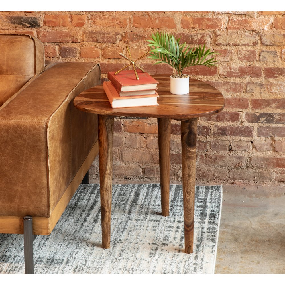 Arrey 23" Side Table in Indian Rosewood with Natural Finish
