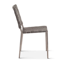Lund Dining Chair in Black Buffalo Leather and Iron