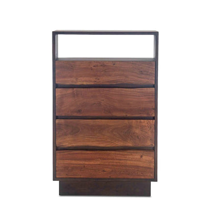 Palermo Tall Chest in Acacia with Raw Walnut Finish