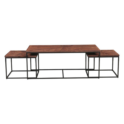 Astoria 47" Nesting Coffee Tables in Sunburst Brownstone