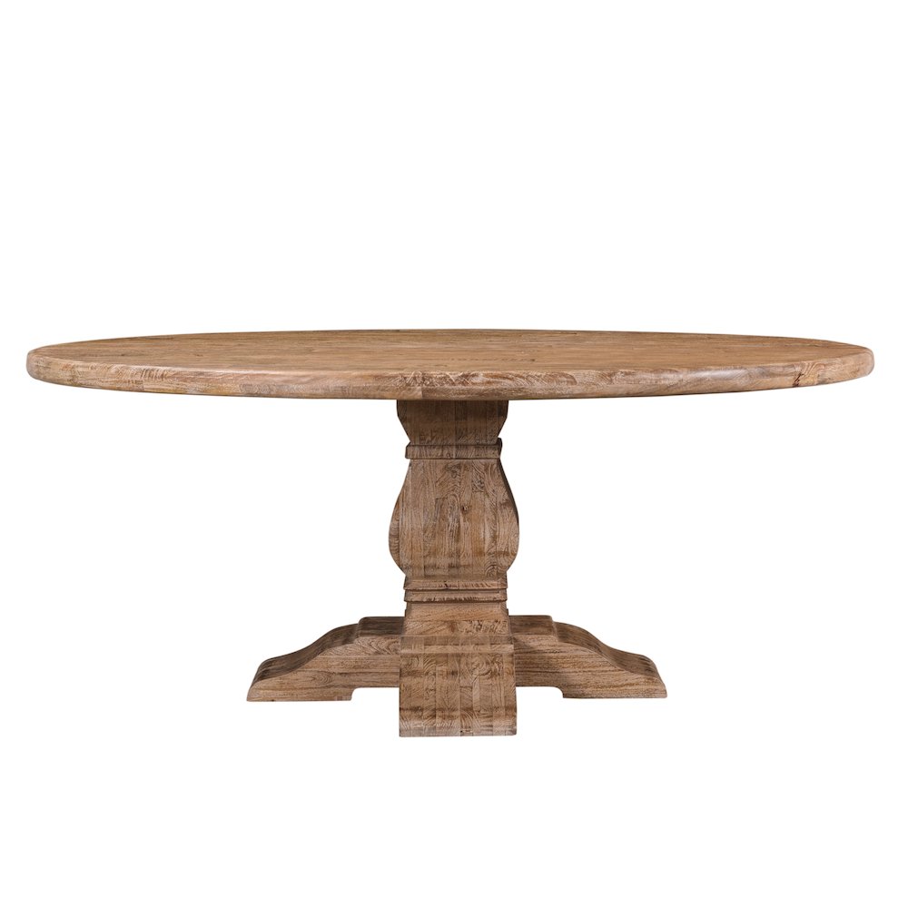 Pengrove 72" Round Dining Table in Antique Oak Finish