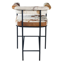 Charleston 18" Counter Armchair in Brown Hair on Hide