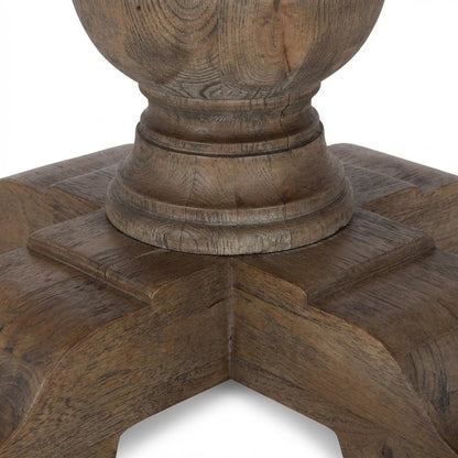 48 Inch Round Dining Table with Solid Wood Top, Dining Room Table,Weathered Teak
