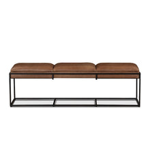 Melbourne 62" Bench in Cognac Leather
